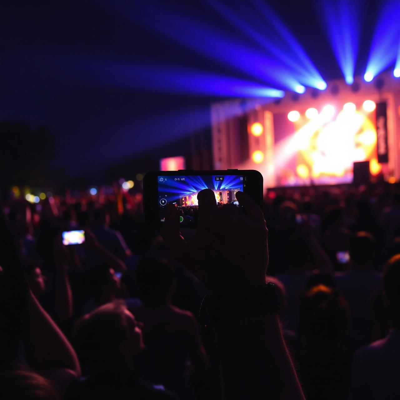 Filme sans peur de perdre ton téléphone dans la foule.